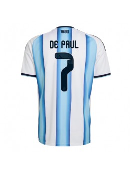 Argentina Rodrigo De Paul #7 Replika Hemmakläder VM 2026 Kortärmad